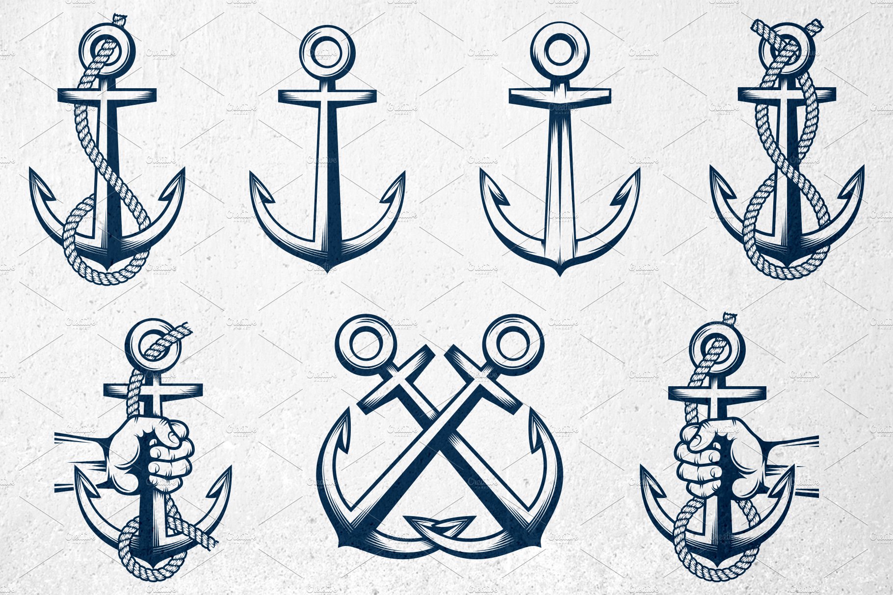 Light background with a blue anchors elements.