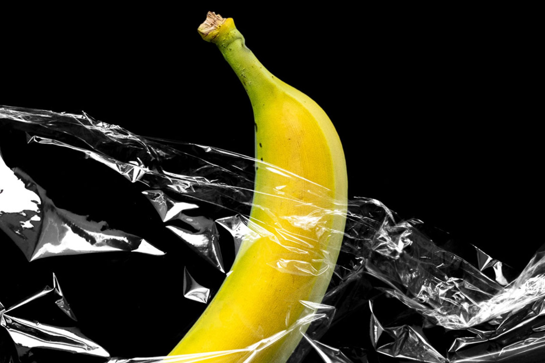Banana with plastic texture.