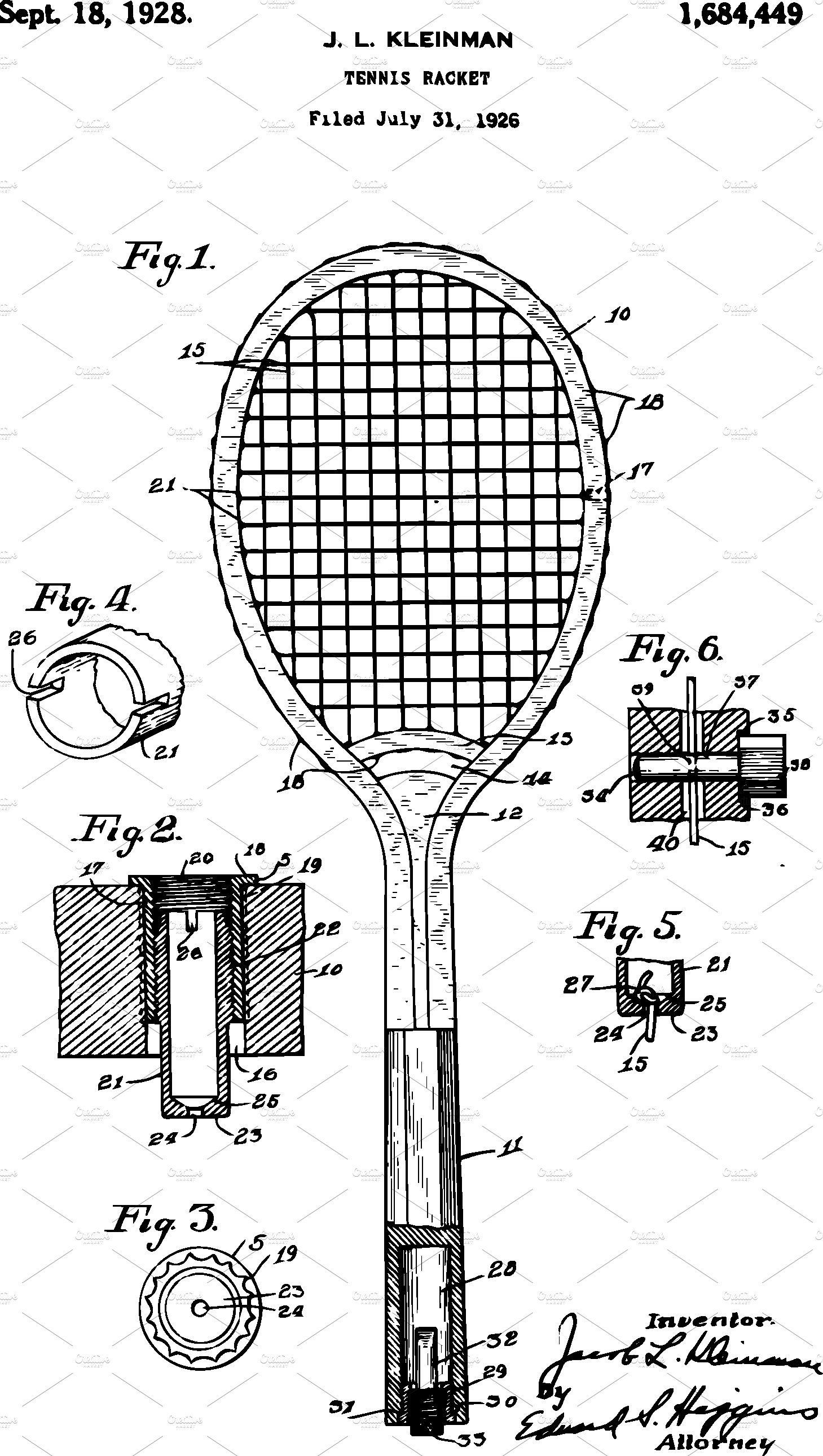 Explanation of tennis racket parts.