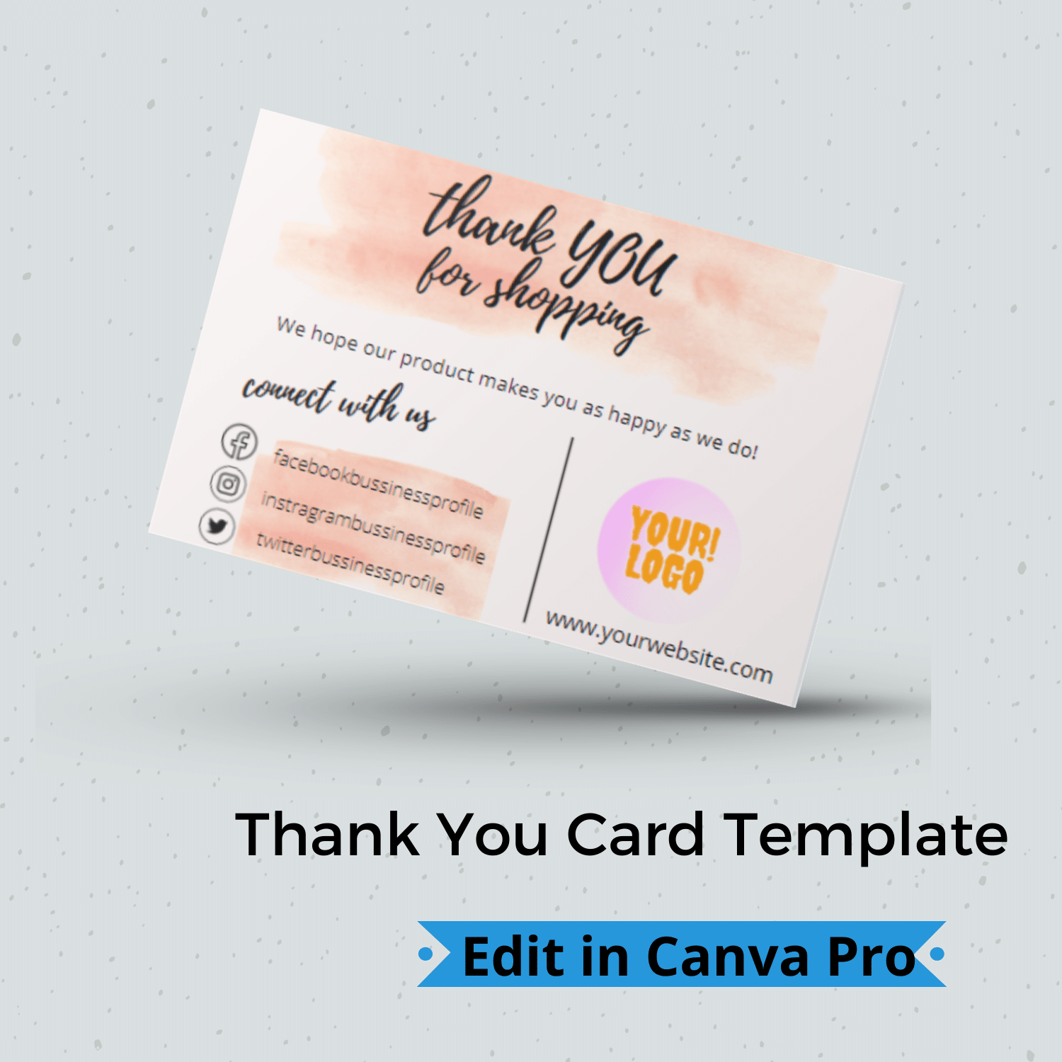 Small Business Printable Thank You Card cover image.