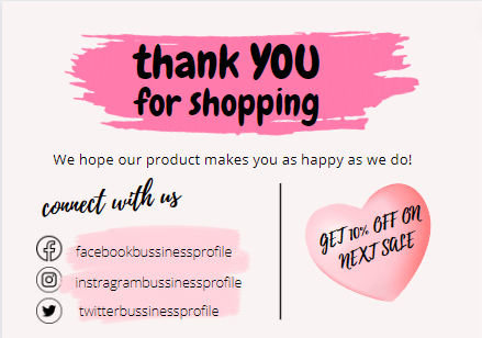 Business Thank You Card Printable Preview image.