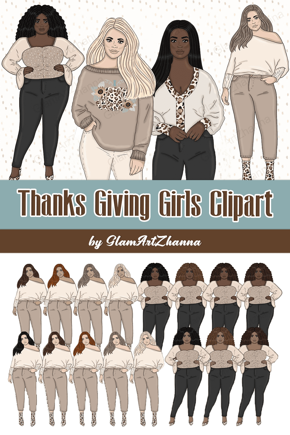 thanks giving girls clipart pinterest