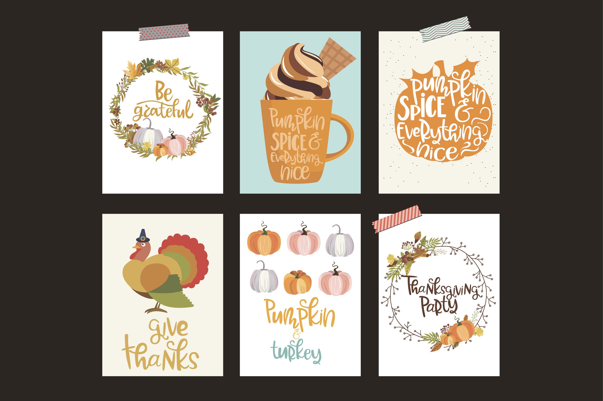 Stylish cards for Thanksgiving.