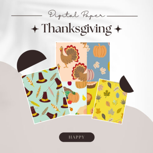 Thanksgiving Digital Paper.