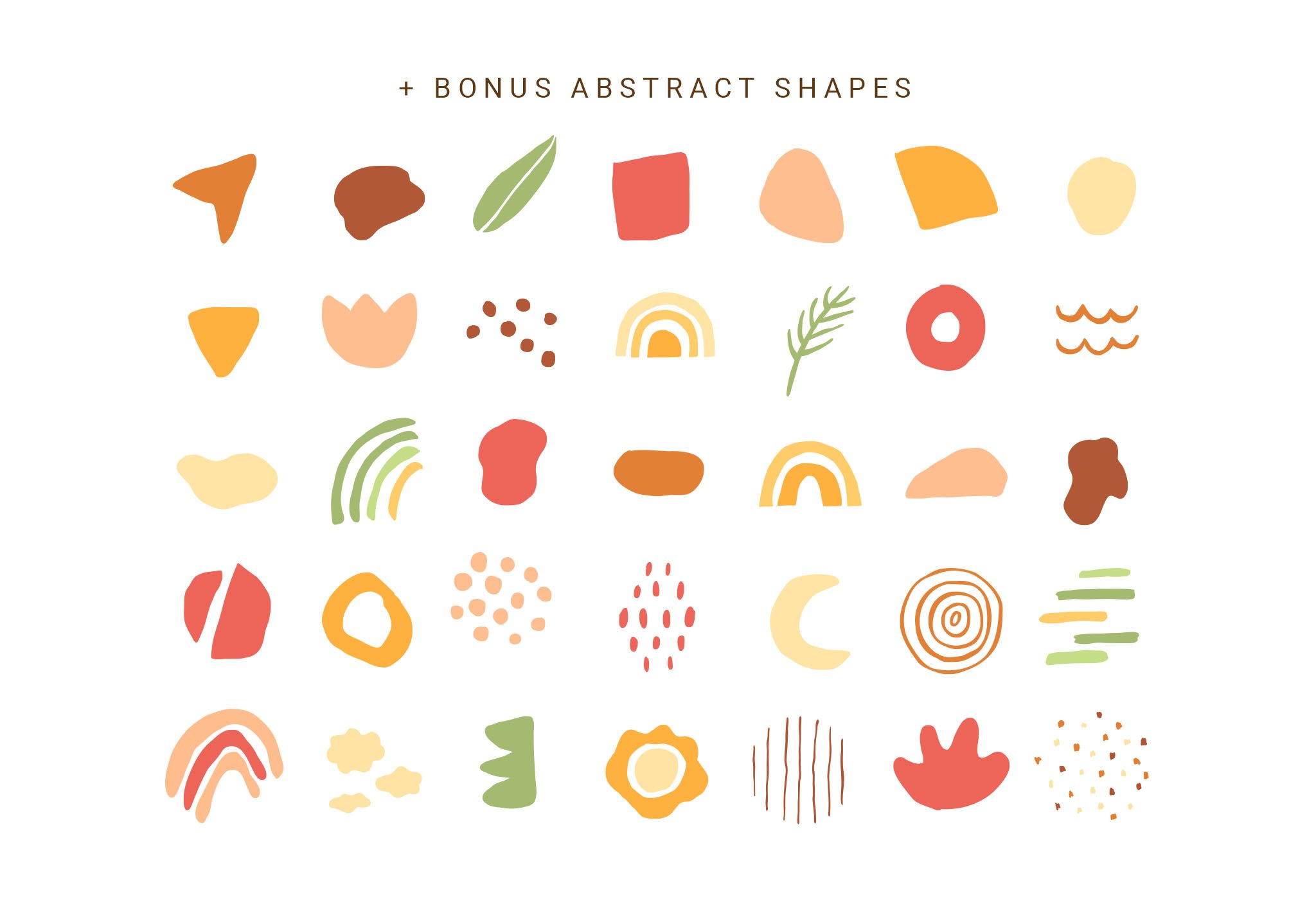 Bonus illustration with the abstract shapes for decorating your composition.