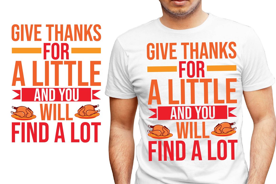 White t-shirt with wonderful roasted turkey print and slogan.