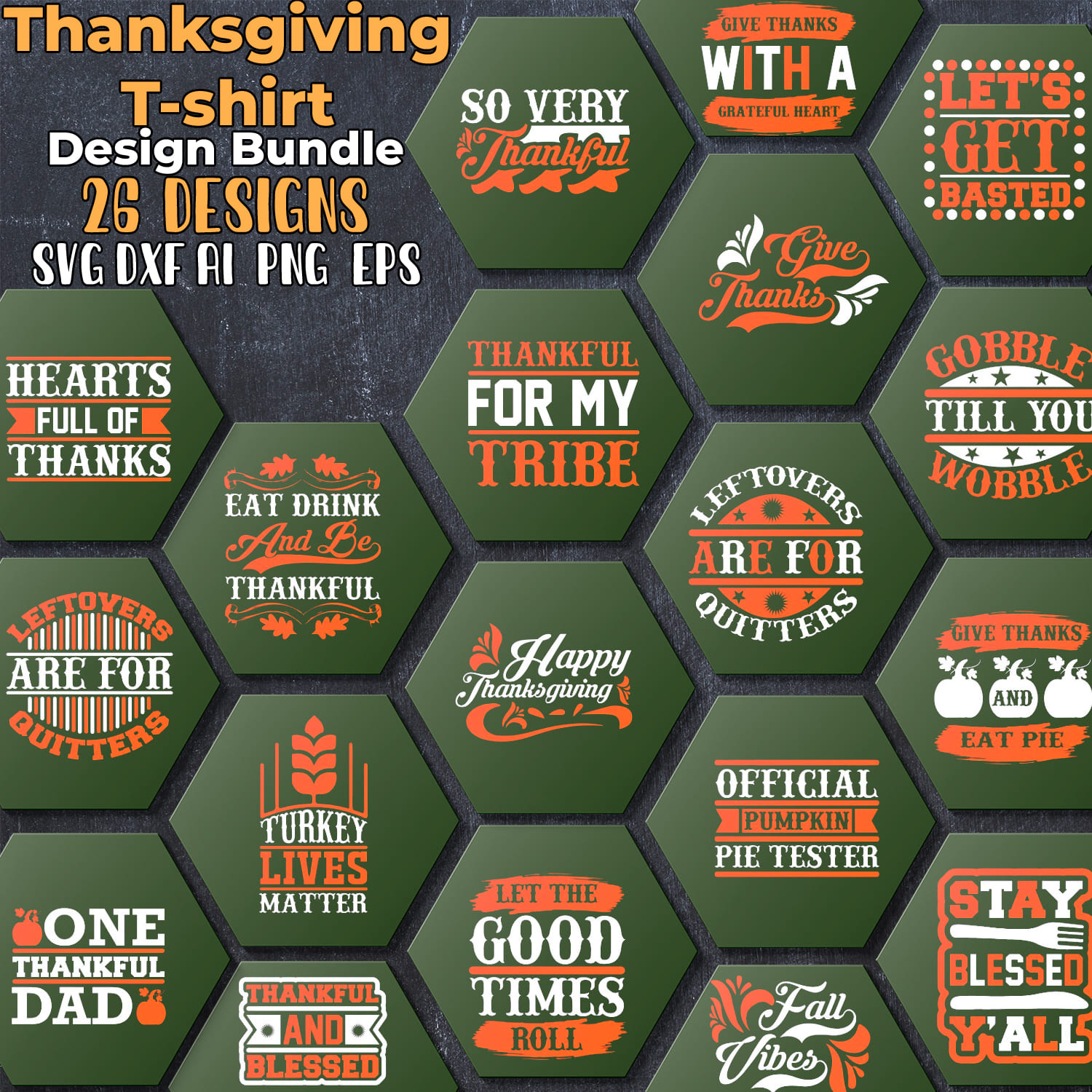 Collection of bright images on the theme of Thanksgiving.