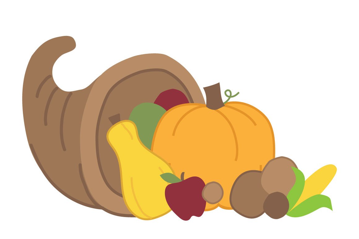 Simple colorful Thanksgiving illustration.
