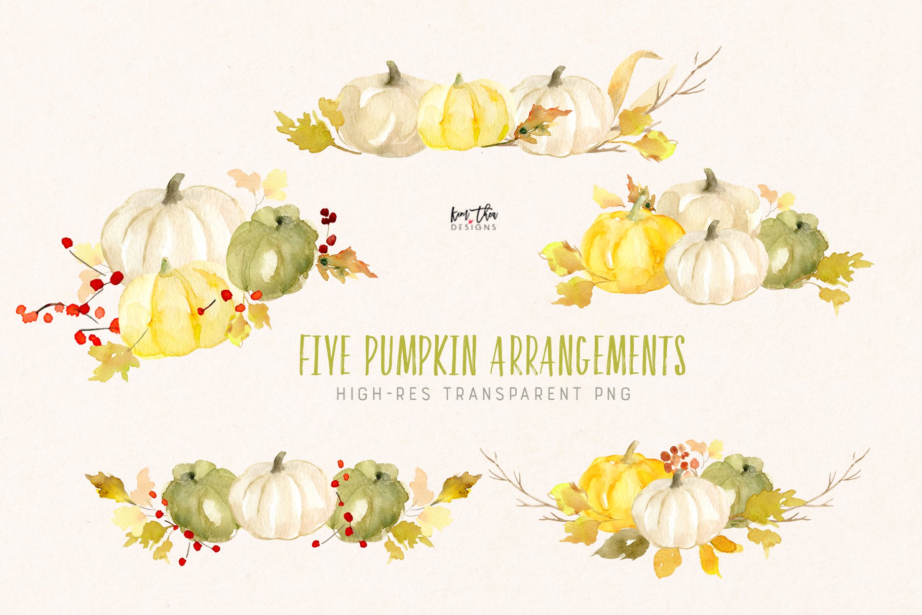 Various of pumpkins compositions.