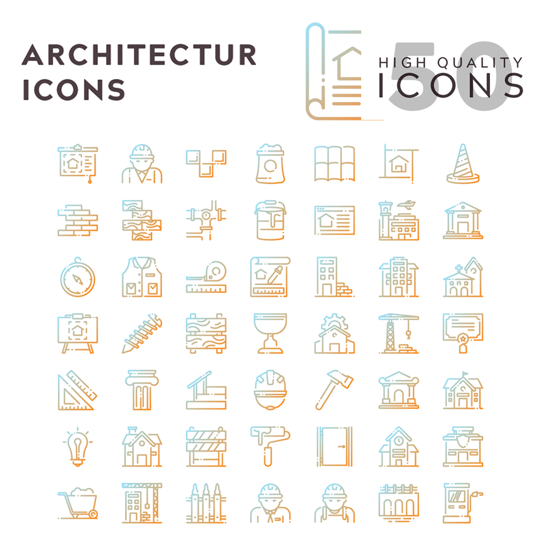 Architecture Icons Graphics cover image.
