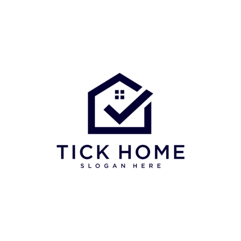Tick House Logo Design Vector Template cover image.