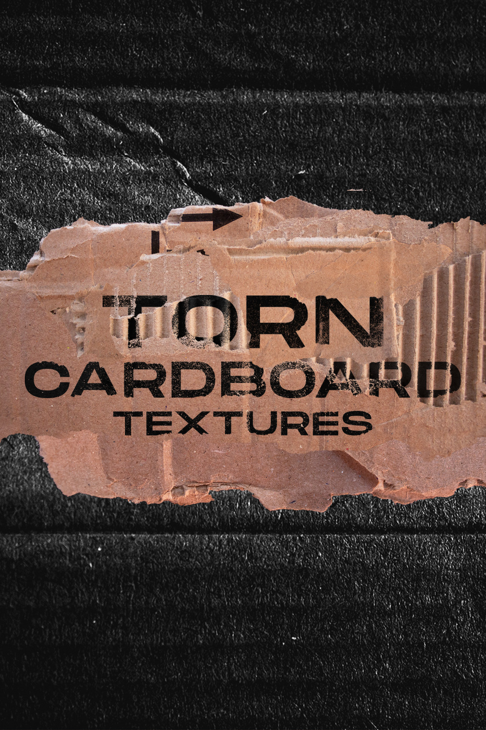 Torn Cardboard Textures Pinterest image.