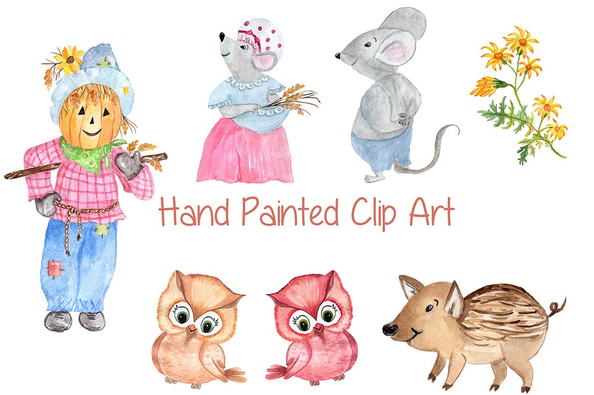Hand painted characters for your fairy tale.