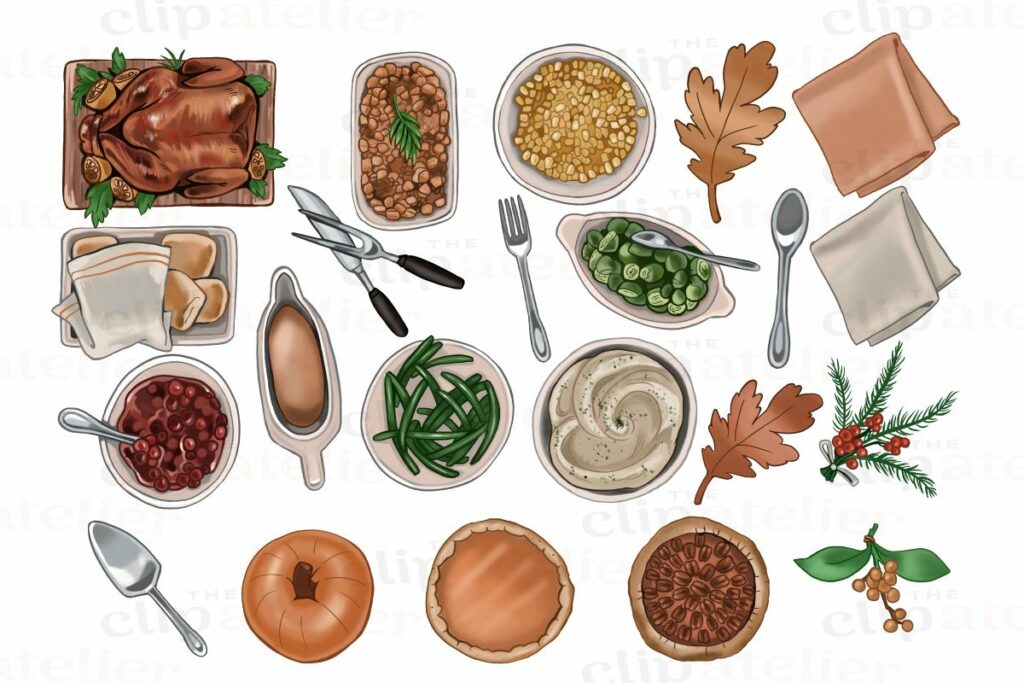 Turkey Dinner PNG Clipart – MasterBundles
