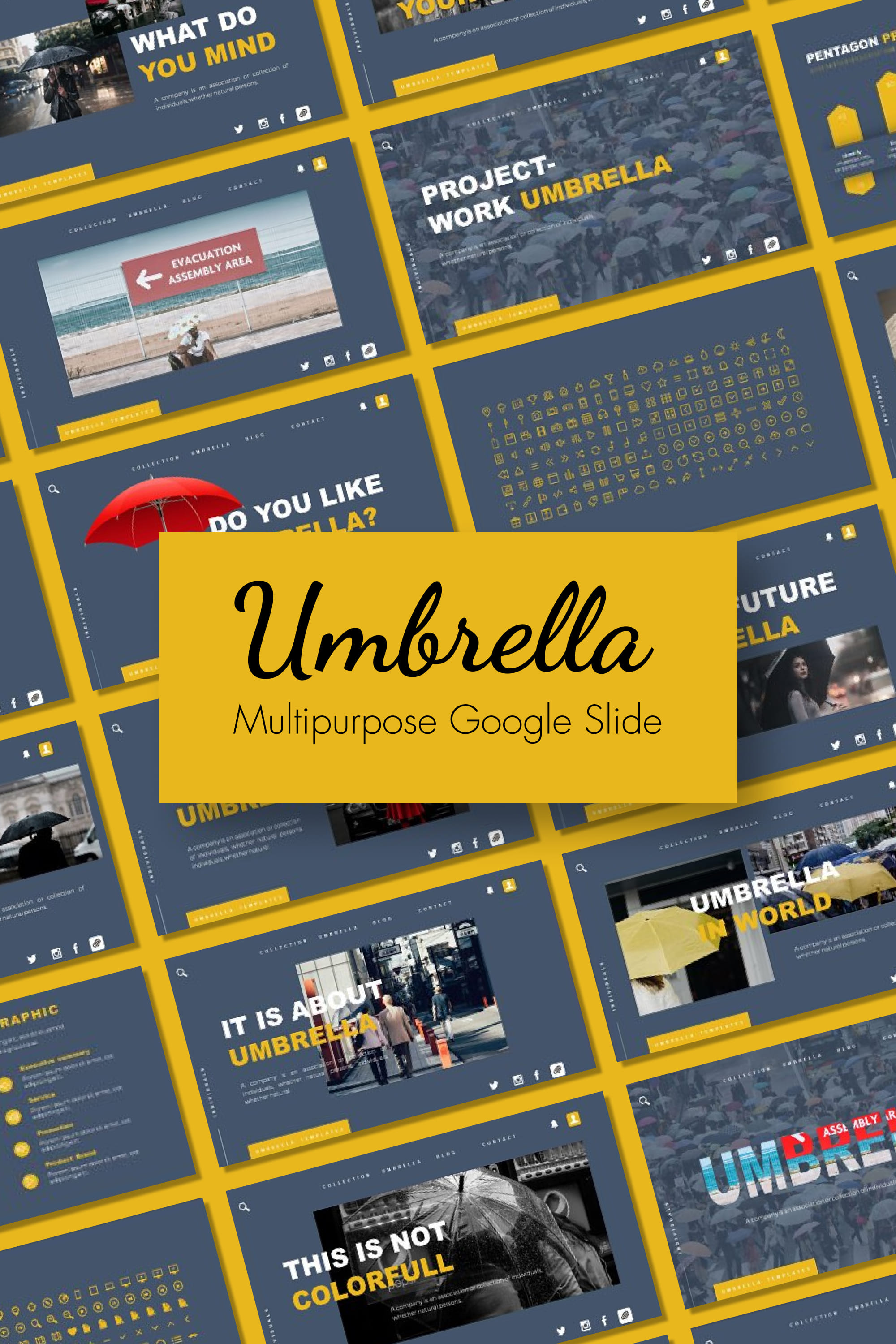 umbrella multipurpose google slide pinterest