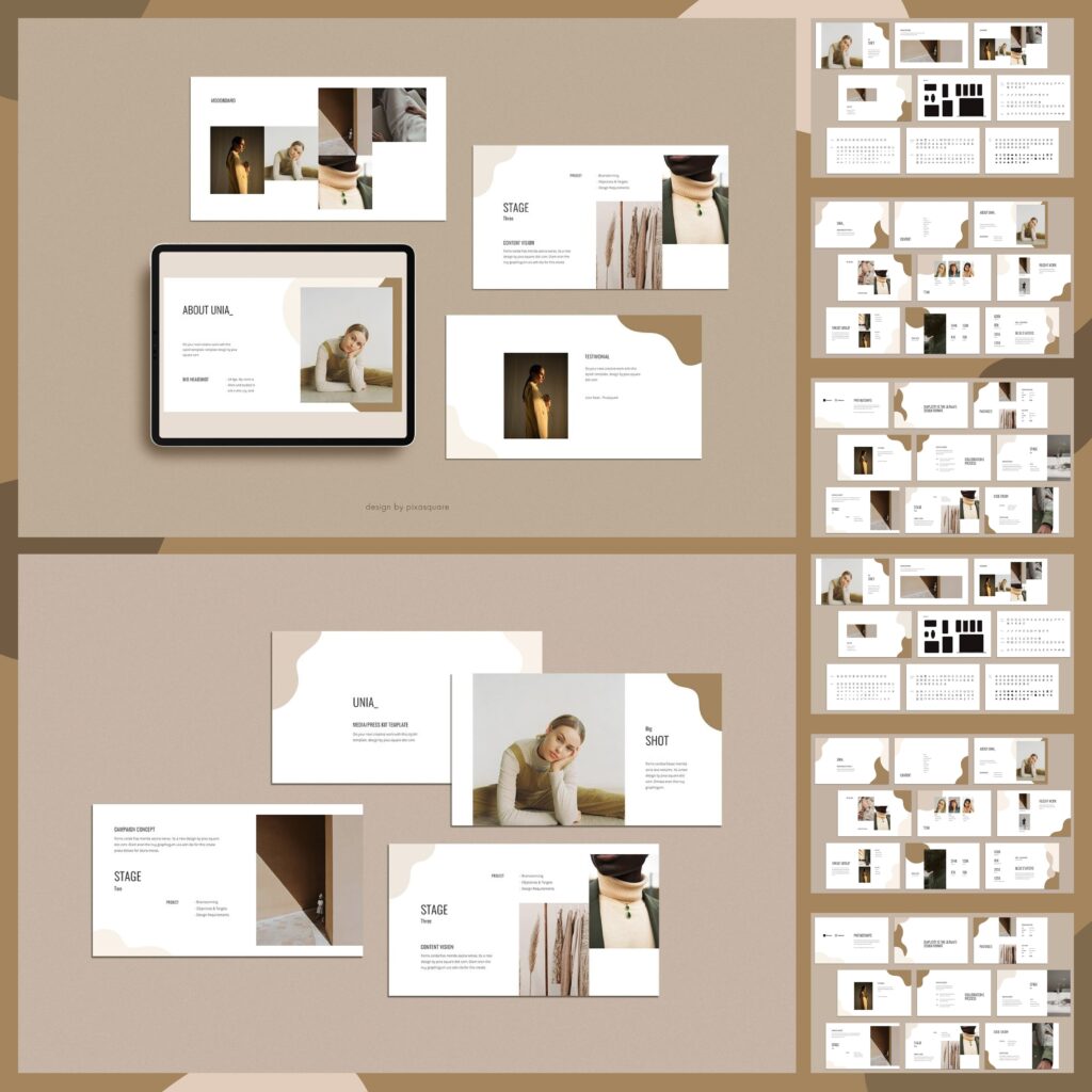 UNIA Media Kit Powerpoint Template – MasterBundles