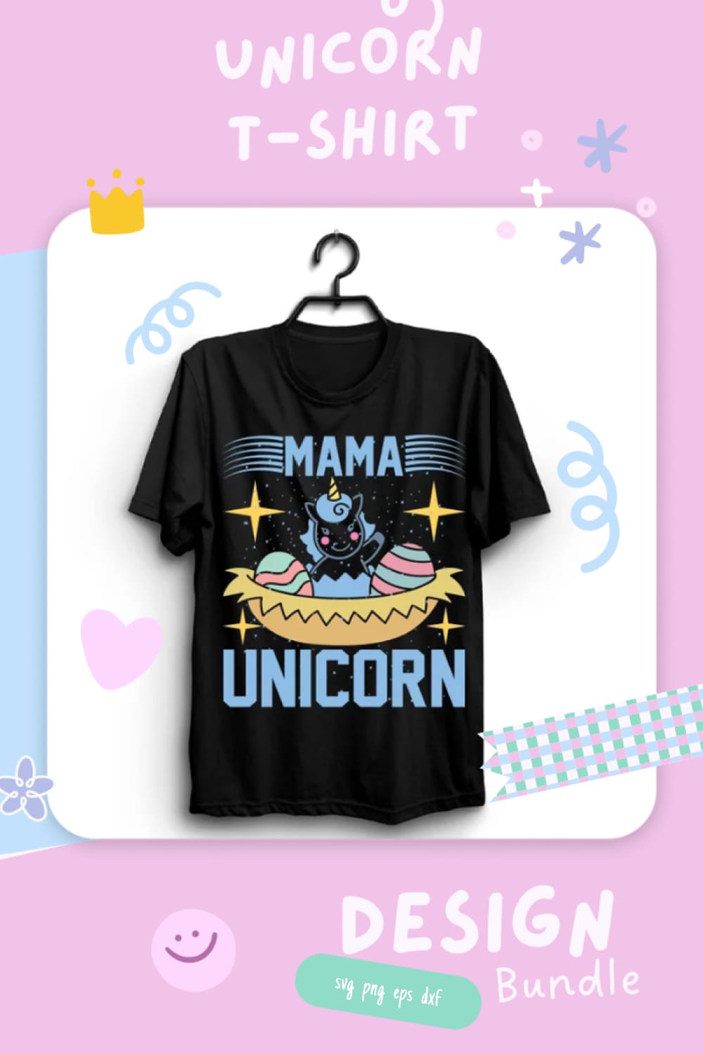 Unicorn T-Shirt Design Bundle - Pinterest.