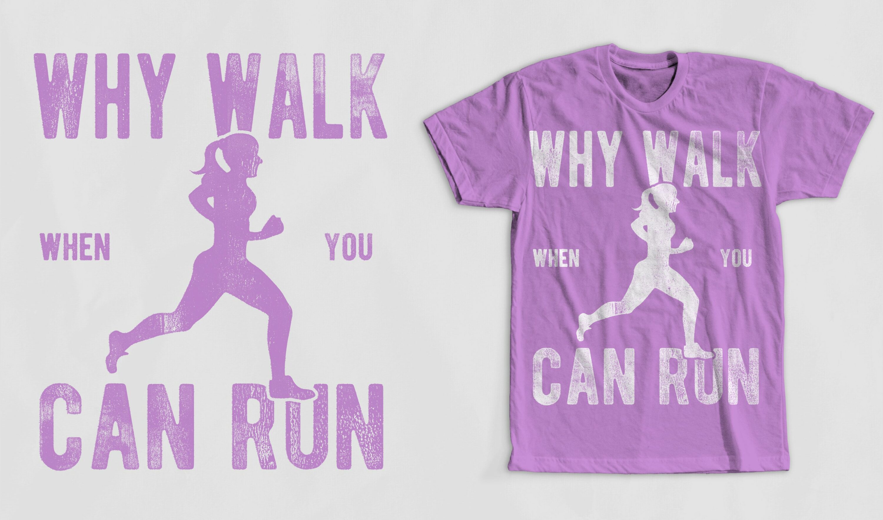 Pink t-shirt for running women.