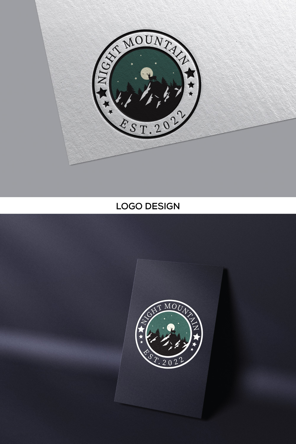 Mountain Logo Design pinterest image.