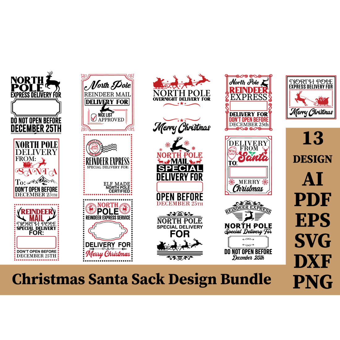 Christmas Santa Sack Bundle cover image.