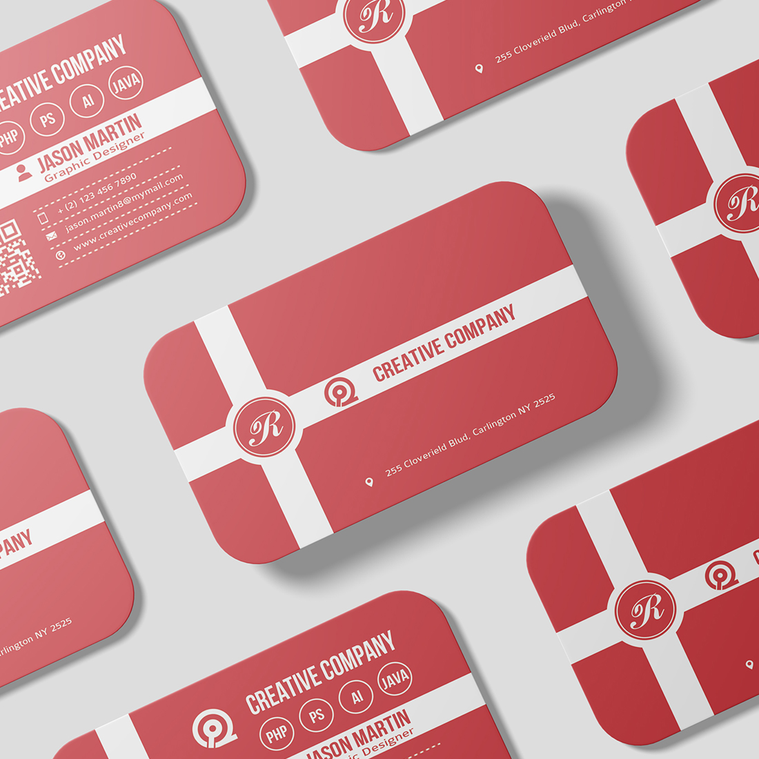 Business Card Template V02 preview image.