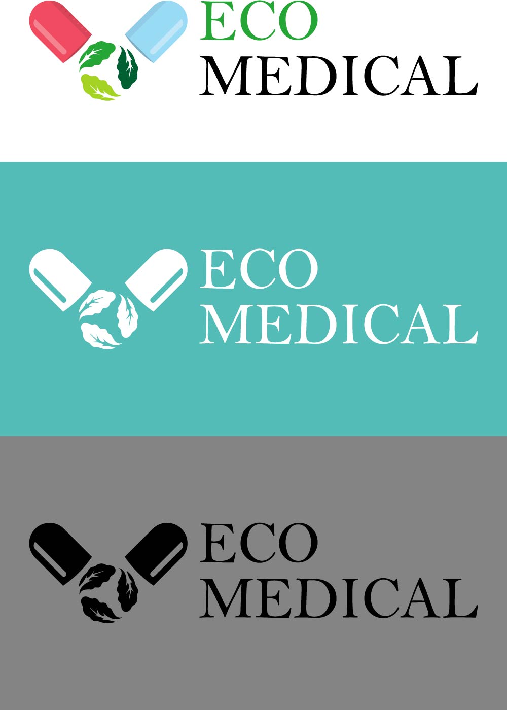 Eco Medical Logo Design Only $ 19 pinterest image.