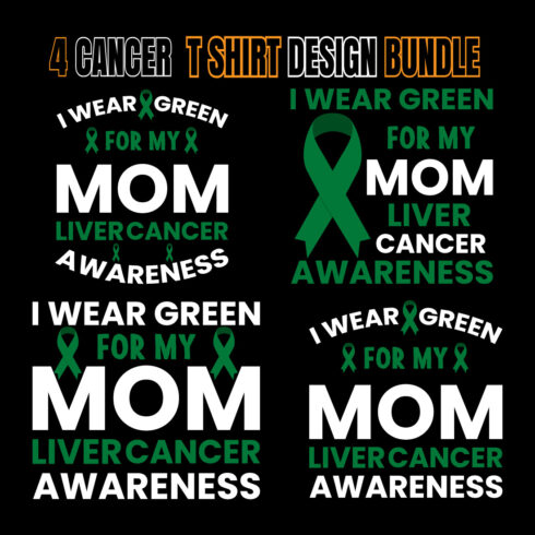 4 Cancer T-shirt Design Bundle cover image.