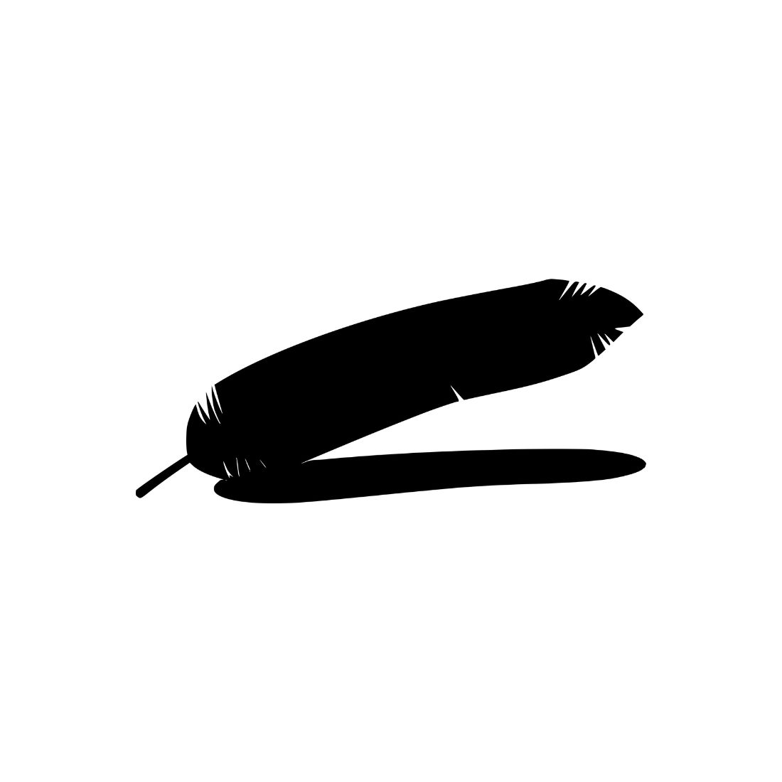Feather Silhouette Bundles, feather with shadow.