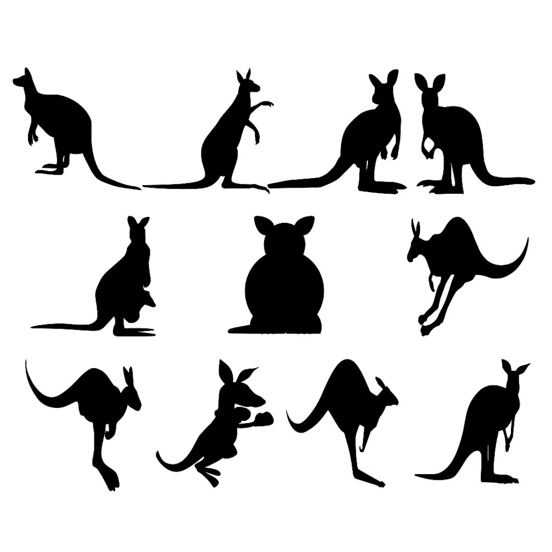 Kangaroo Silhouette Bundles cover image.