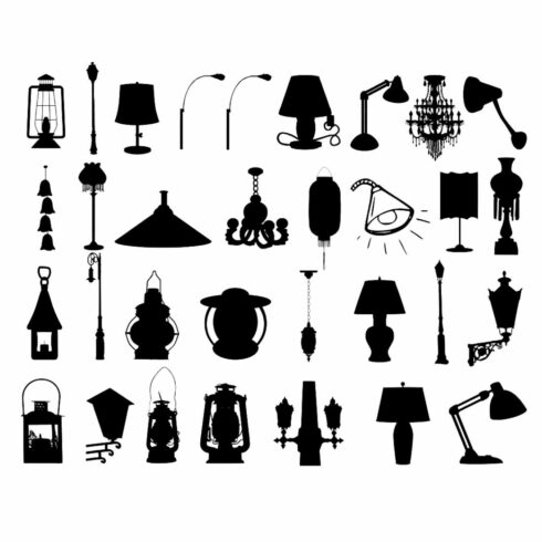 Lamp Silhouette Bundle cover image.
