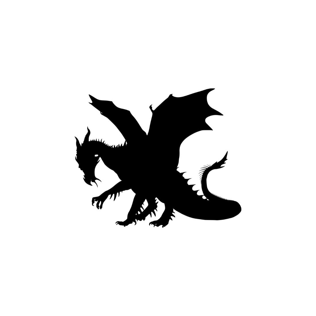 Dragon Black Silhouette Bundle Preview image.