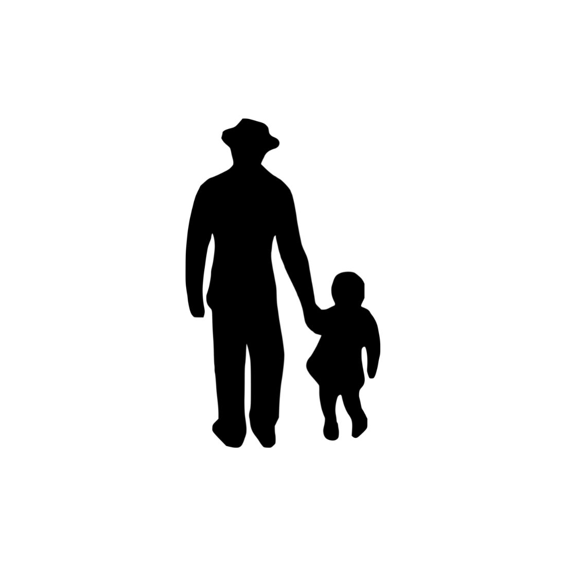 Family Silhouette Bundles, father and daughter.