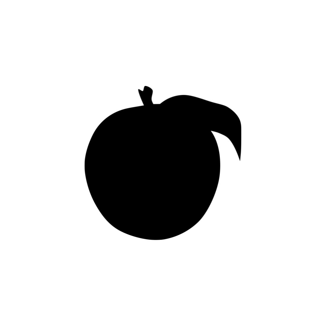 Fruit Silhouette Bundles, apple silhouette.