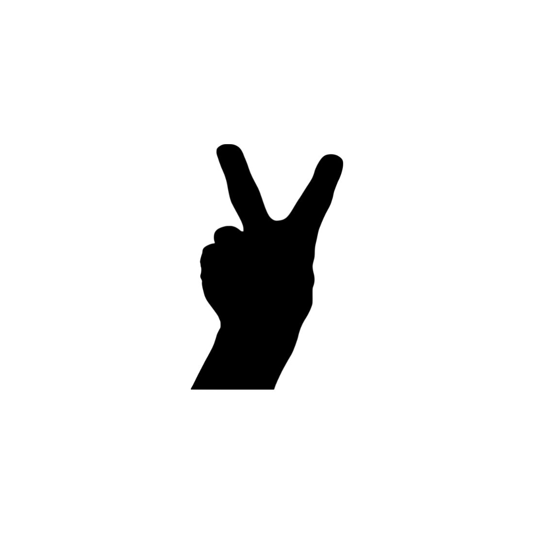 Hand Gesture Silhouette collection.