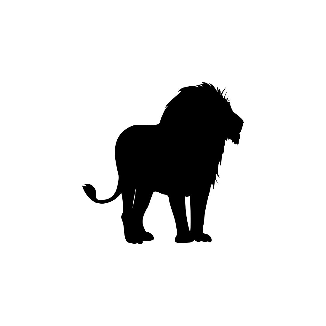 Lion Black Silhouette Bundle Preview image.