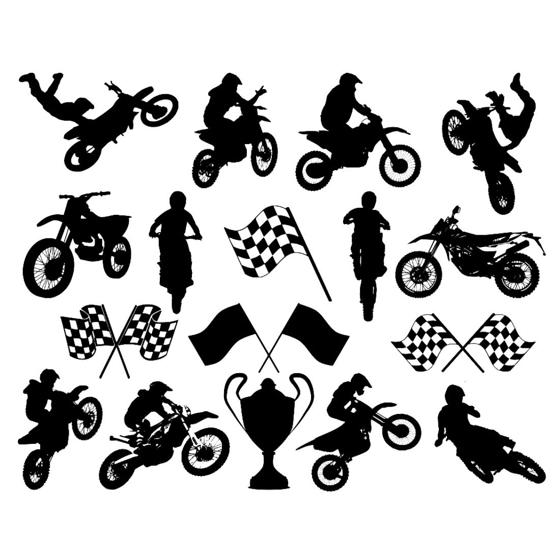 Motocross Silhouette Bundle cover image.