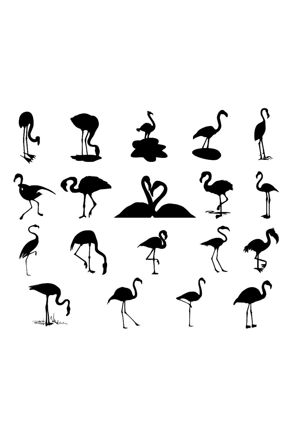 Black Flamingo SVG, PNG, JPG, PSD, DXF Files | Craftpi | Svg, Flamingo,  Silhouette cameo