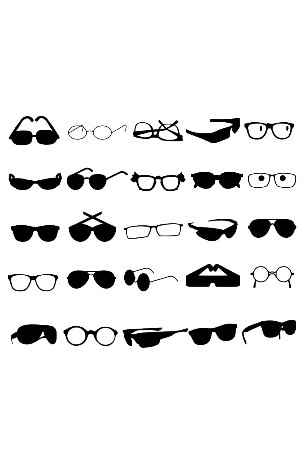 Glasses Silhouette Bundles pinterest image.