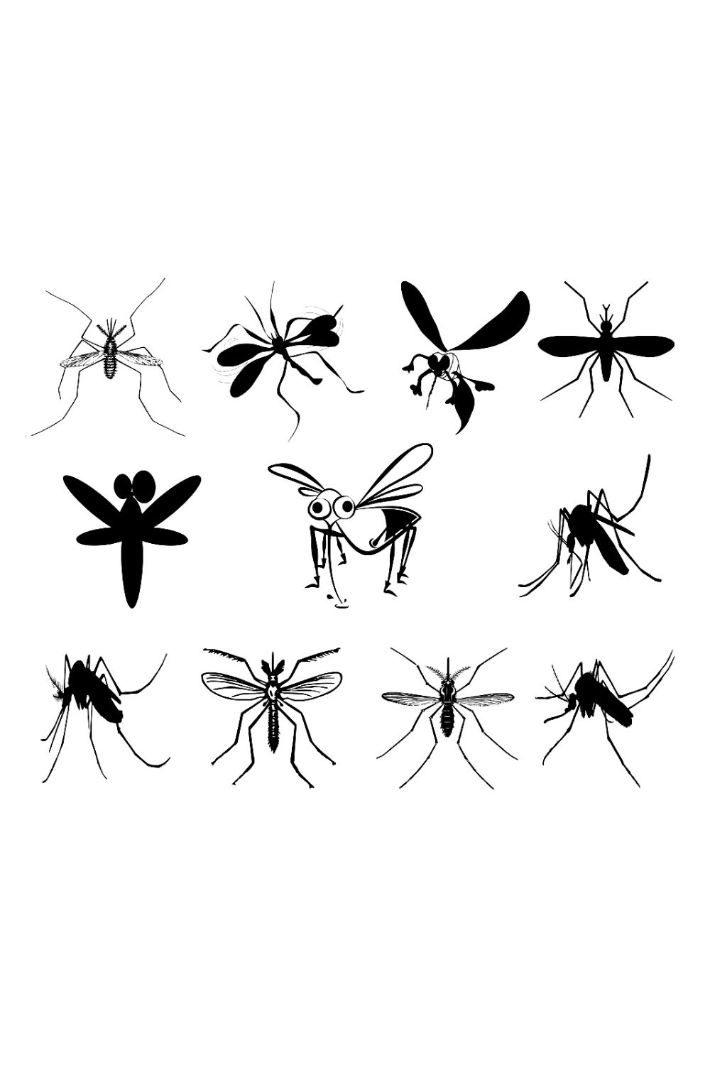 Mosquito Silhouette Bundle Pinterest image.