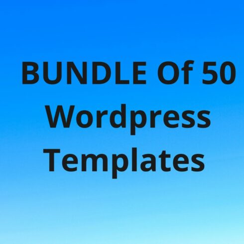 50 WordPress Template Bundle cover image.