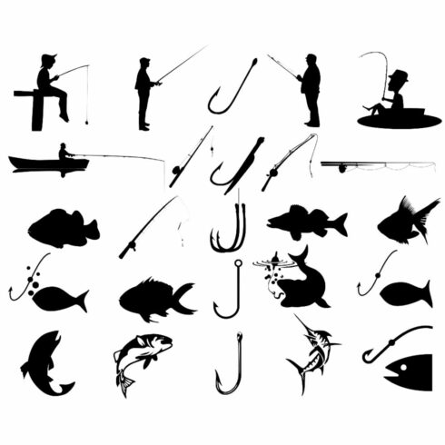 Fishing Silhouette Bundles cover image.