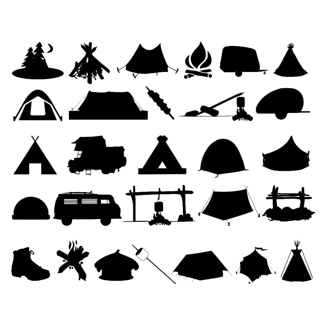 Camping Silhouette Bundle cover image.