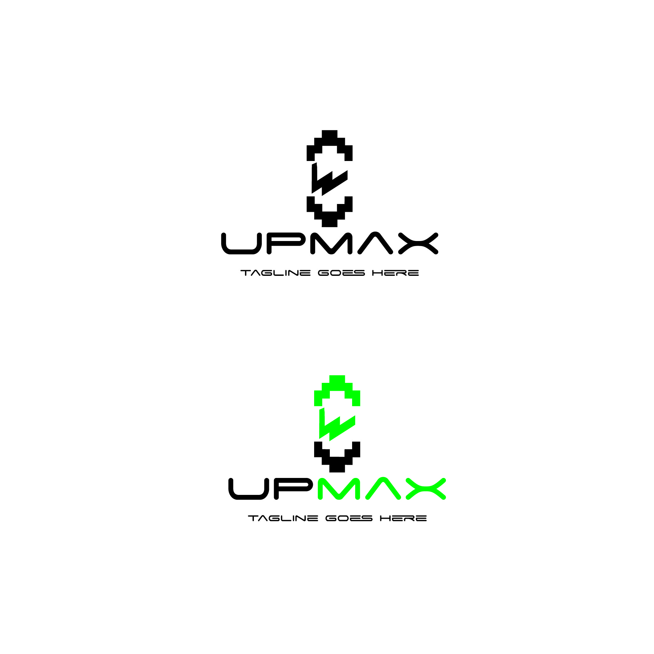 Upmax Creative and Unique Eco Battery Logo Templates Preview image.