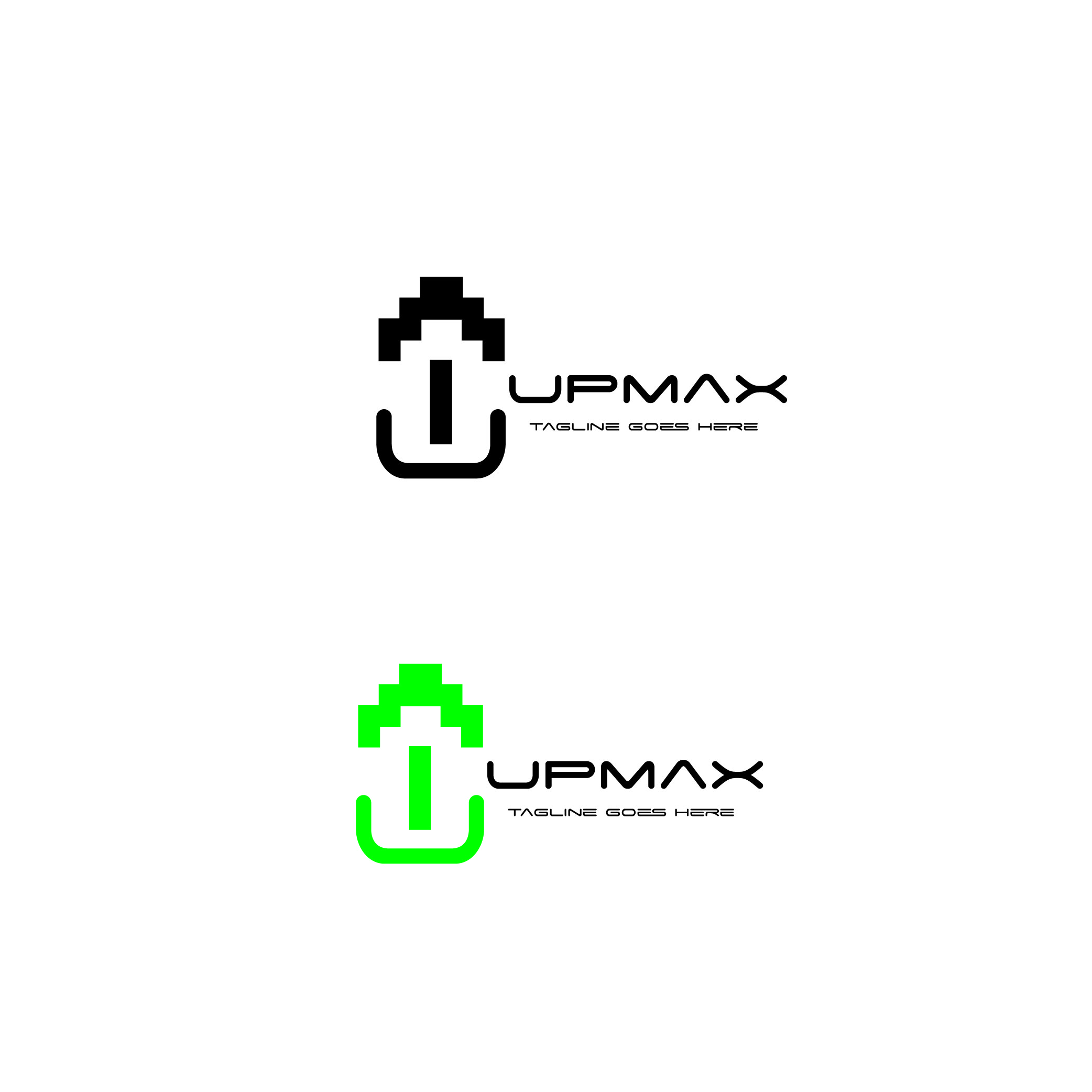 Upmax Creative Eco Battery Logo Templates Preview image.