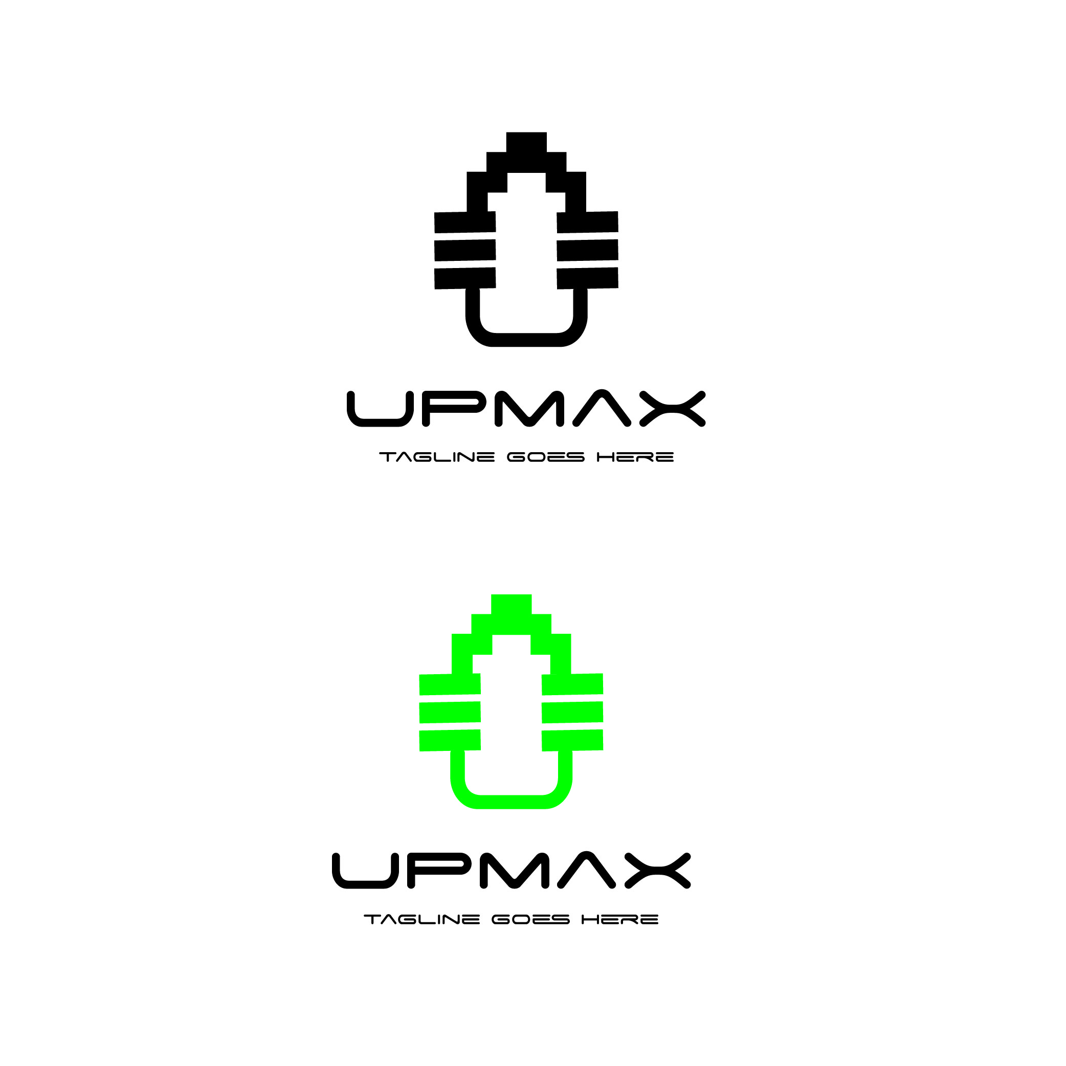 Simple Energy Unique Eco Battery Logo Templates Preview image.
