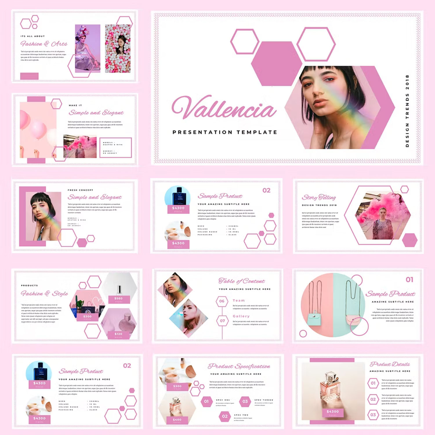 Vallencia Marketing Fashion Powerpoint Presentation cover.