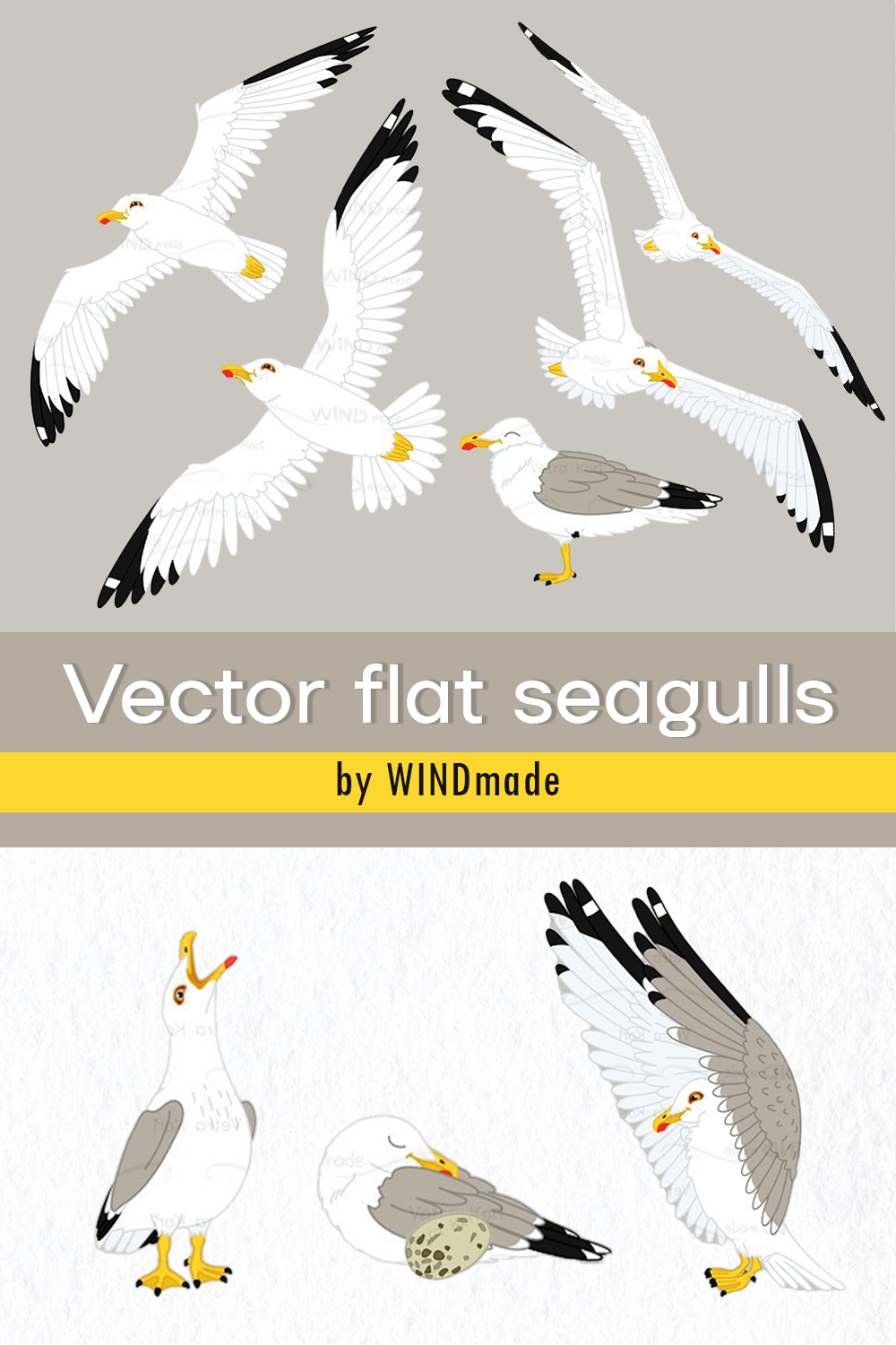 vector flat seagulls 2 pinterest