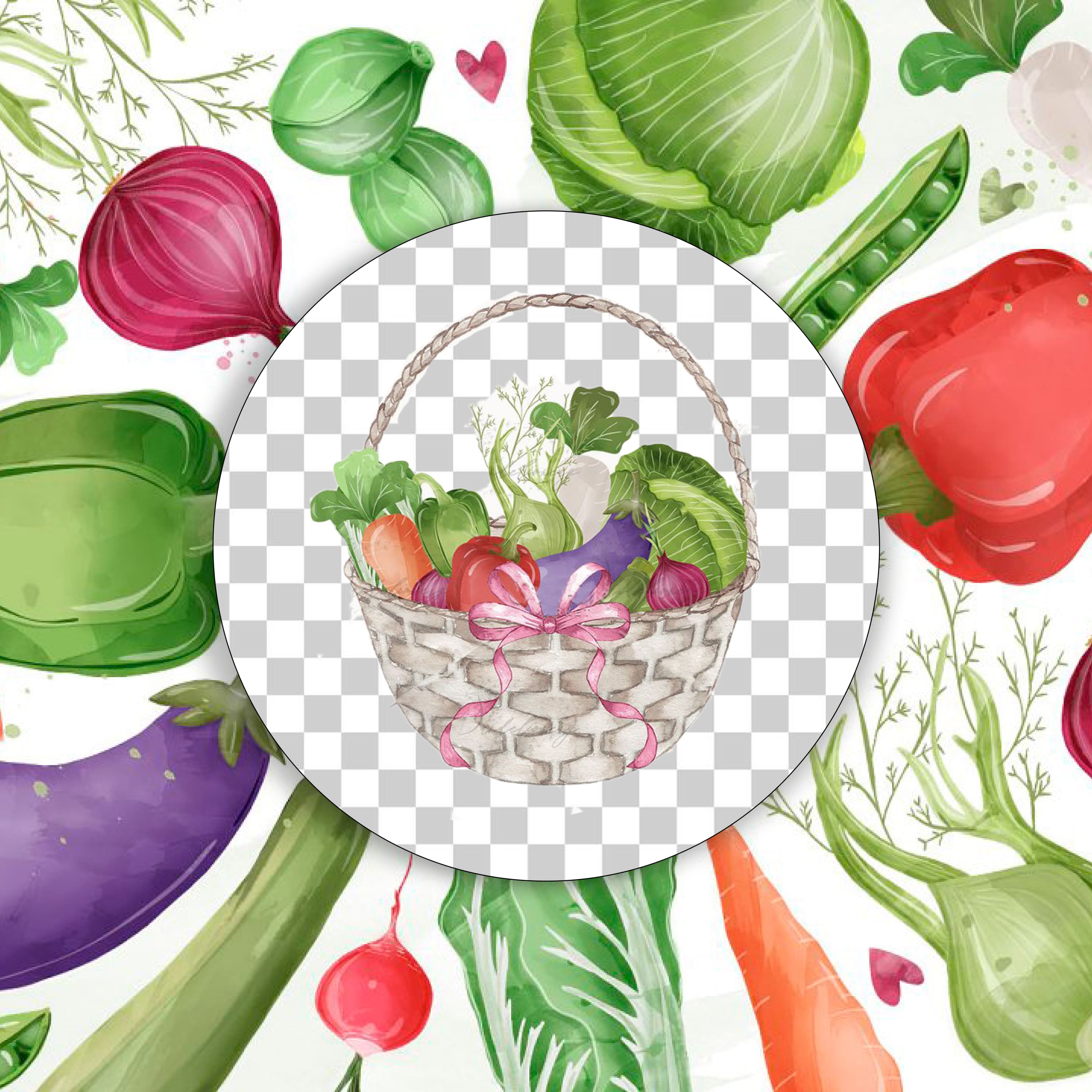 Vegetable clip arts cover.