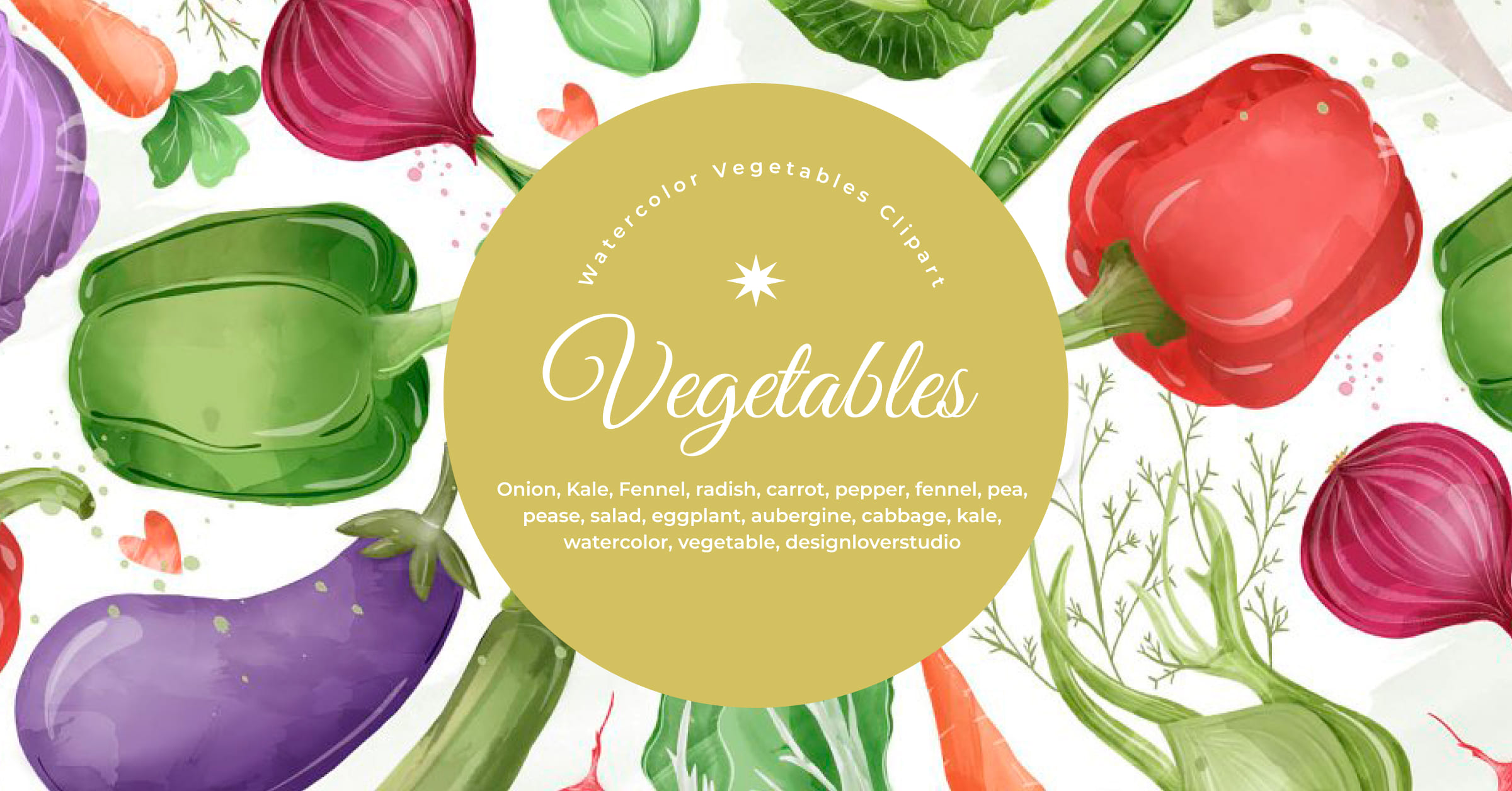 Vegetable Clip Arts - MasterBundles