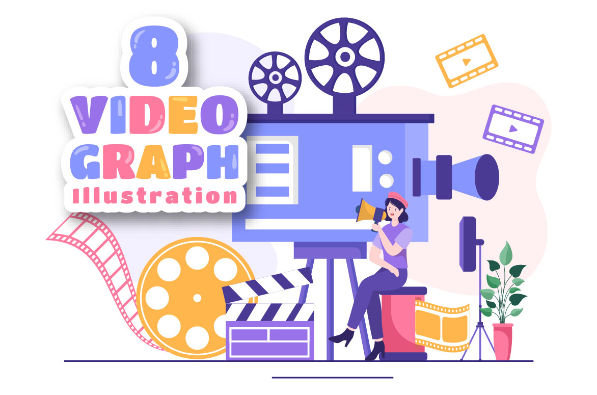 8 Videographer Services Illustration facebook image.